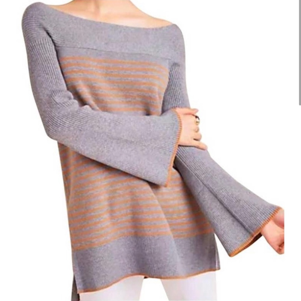Anthropologie Off the Shoulder Tunic Sweater